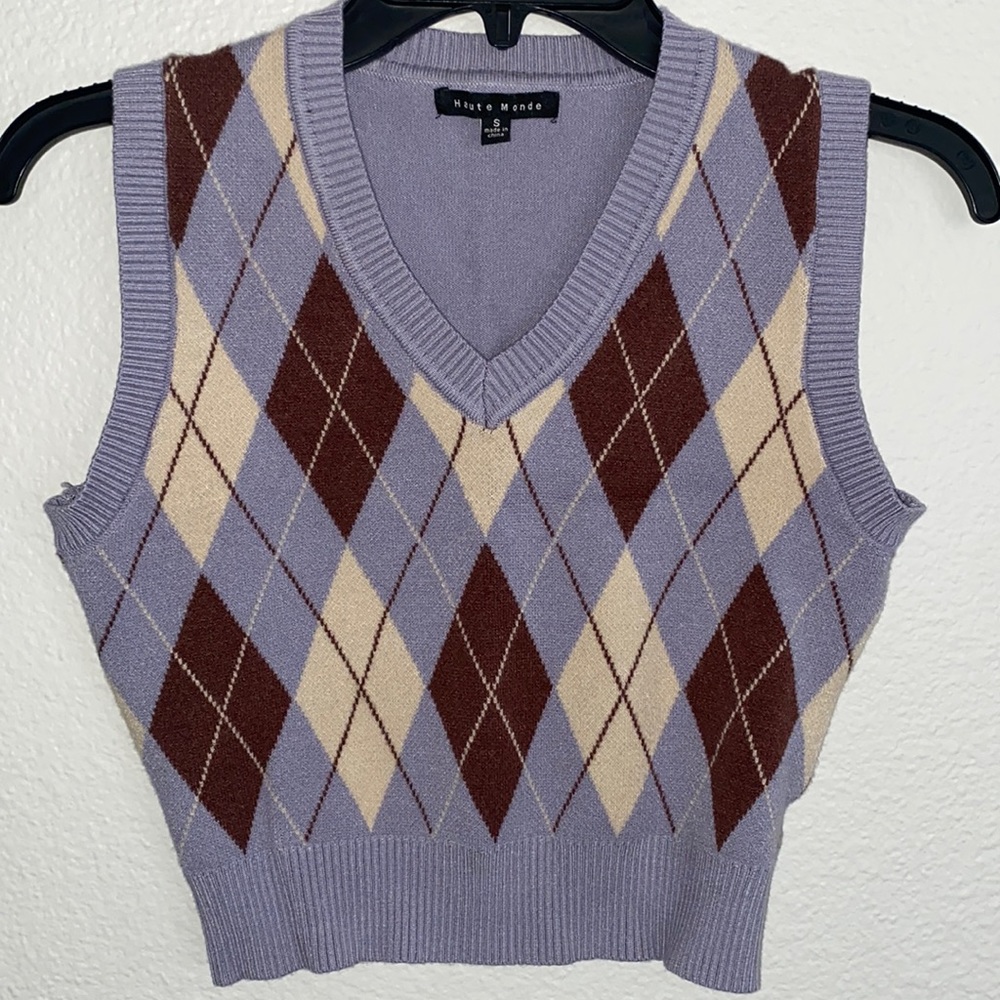 Purple/ brown vest